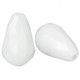 Top faceted drop shaped bead 8x11mm Off white